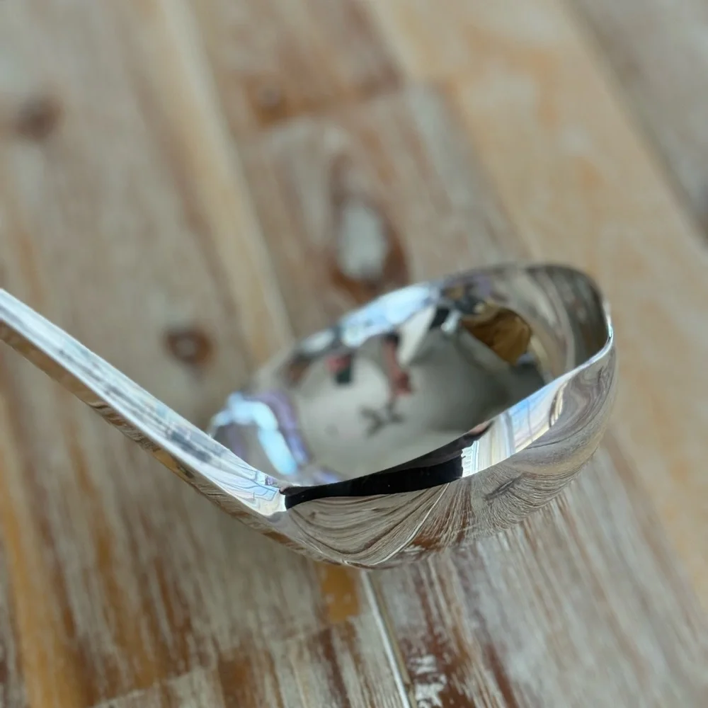 Vintage Italian Silver Plated Ladle and Serving Spoon